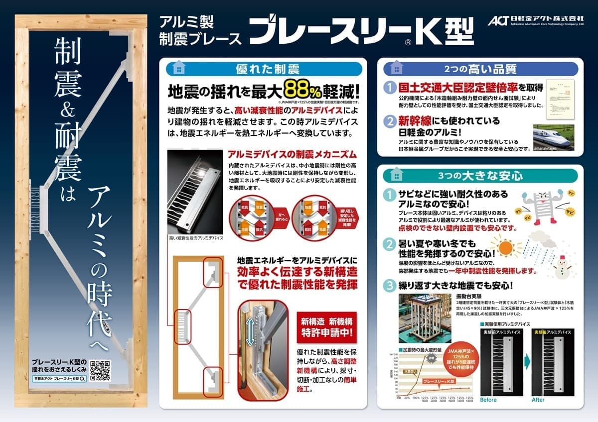 制震ダンパー ブレースリーK型 説明