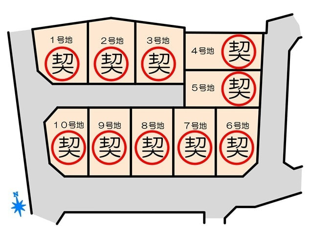 嬉野黒田町区画図　完売御礼